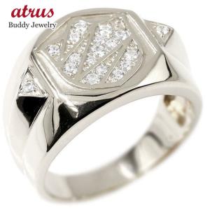 ジュエリー工房アトラス メンズ ダイヤモンド プラチナリング 指輪