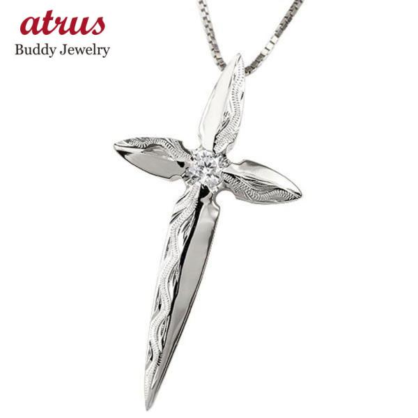 ネックレス トップ メンズ キュービックジルコニア シルバー925 クロス ペンダント sv925 ...