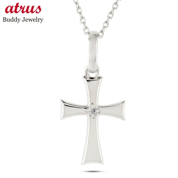 プラチナ ネックレス クロス トップ メンズ ダイヤモンド ペンダントトップ pt900 十字架 ペ...