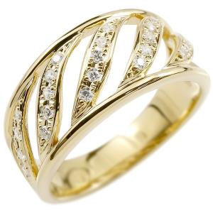 婚約指輪 リング イエローゴールドk10 キュービックジルコニア エンゲージリング 指輪 幅広 ピンキーリング 10金 レディース 送料無料 セール SALE｜atrus