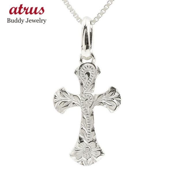 プラチナネックレス メンズ ハワイアンジュエリー クロス ペンダントトップ pt900 十字架 プル...