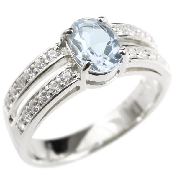 プラチナリング ダイヤモンド アクアマリン 婚約指輪 ダイヤ ピンキーリング指輪 幅広 エンゲージリ...