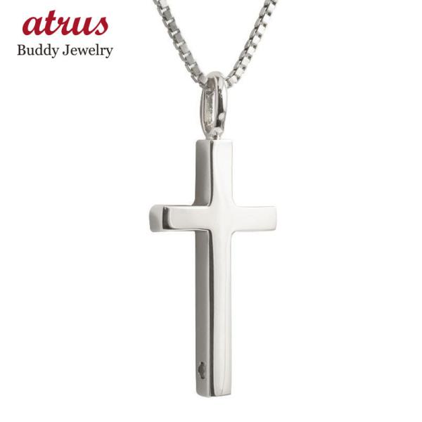 ネックレス トップ メンズ ブラックダイヤモンド シルバー925 クロス ペンダント sv925 ブ...