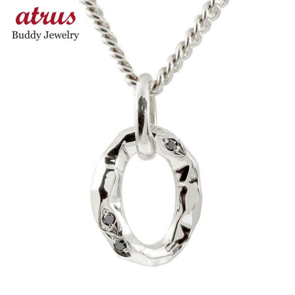 ネックレス トップ メンズ 喜平 ブラックダイヤモンド シルバー925 ゼロ 0 無 ペンダント s...