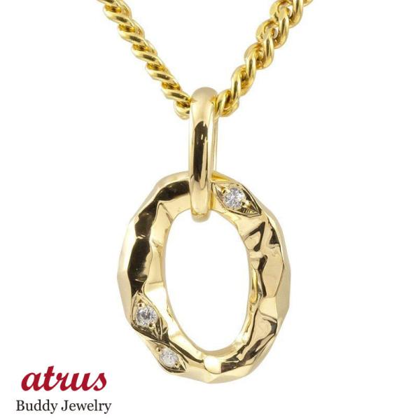 ネックレス トップ メンズ 喜平用 ダイヤモンド イエローゴールドk10 ゼロ 0 無 ペンダント ...