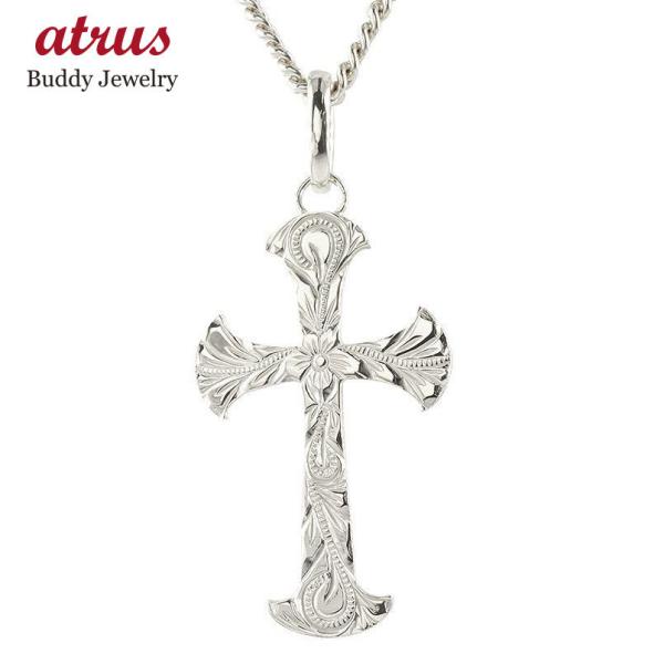 プラチナ ネックレス トップ メンズ ハワイアンジュエリー 喜平 クロス ペンダントトップ pt90...