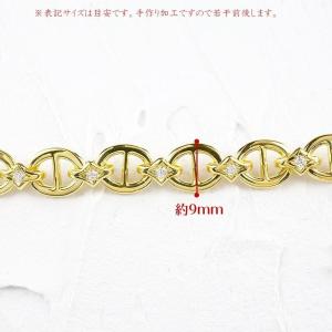 18金 ブレスレット ダイヤモンド メンズ ト...の詳細画像2