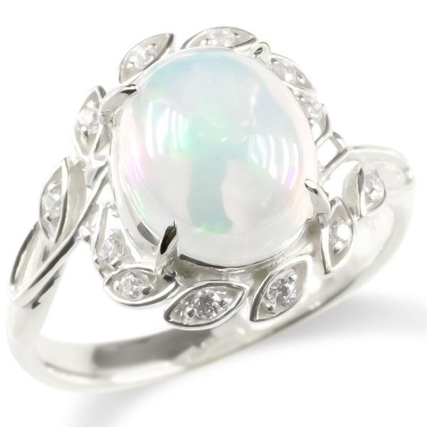 プラチナ リング エチオピアオパール ダイヤモンド 指輪 pt900 婚約指輪 ダイヤ 安い エンゲ...