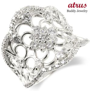 プラチナ リング ダイヤモンド 0.97ct 婚約指輪 ダイヤ 安い エンゲージリング幅広 透かし 指輪 ピンキーリング pt900 女性 送料無料 セール SALE｜atrus