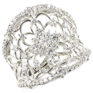 プラチナ リング ダイヤモンド 0.97ct 婚約指輪 ダイヤ 安い エンゲージリング幅広 透かし 指輪 ピンキーリング pt900 女性 送料無料 セール SALE｜atrus
