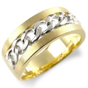ジュエリー工房アトラス 18金 プラチナ リング メンズ 喜平 コンビ