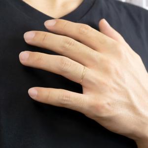 18金 リング 華奢 細い メンズ 指輪 カッ...の詳細画像1