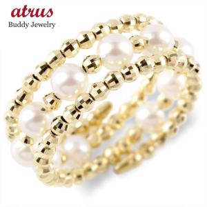 パール リング 普段使い 真珠指輪 あこや 本真珠 k18 18k 18金