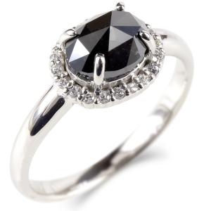 ジュエリー工房アトラス プラチナ リング ブラックダイヤモンド 1ct 一