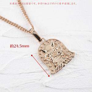 18金 ネックレス トップ メンズ 喜平用 鬼...の詳細画像5