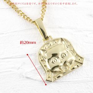 ゴールド ネックレス トップ メンズ 喜平 猫...の詳細画像5