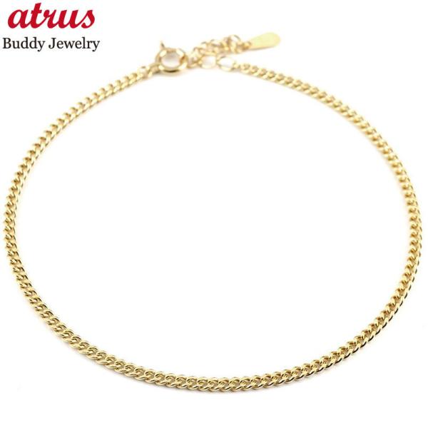 18金 喜平 ブレスレット チェーンのみ 18cm レディース ゴールド 18k K18 キヘイ 中...