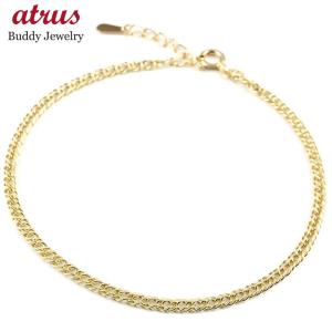 18金７５０YGブレスレット長さ18sm 18金 ブレスレット レディース チェーンのみ 18cm 太め ゴールド 18k