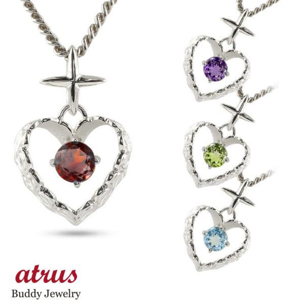 シルバー ネックレス メンズ ペンダントトップ 選べる 天然石 喜平 トップ 猪目 sv925 男性...