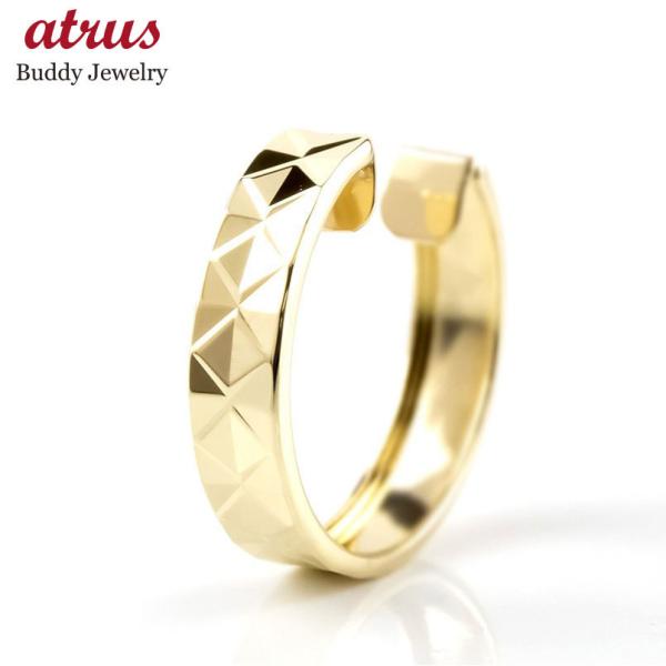 イヤーカフ ゴールド レディース イヤークリップ 片耳用 イヤカフ イヤリング 10金 10k イエ...