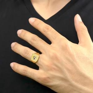 24金 印台 リング ダイヤモンド 大粒 一粒...の詳細画像2