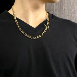 18金 角線ヒネリ ネックレス マンテル メン...の詳細画像5