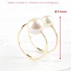 ゴールド イヤーカフ 淡水パール イヤークリッ...の詳細画像2