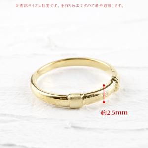 18金 ネックレス リング ダイヤモンド 浮き...の詳細画像3
