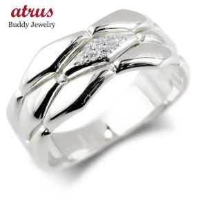 ジュエリー工房アトラス プラチナ リング メンズ ダイヤモンド 大粒