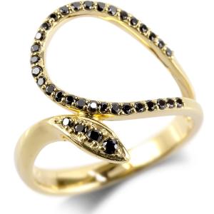 婚約指輪 安い ゴールド リング ブラックキュービックジルコニア 蛇 スネーク レディース 指輪 イエローゴールドk10 ピンキーリング 送料無料 セール SALE｜atrus