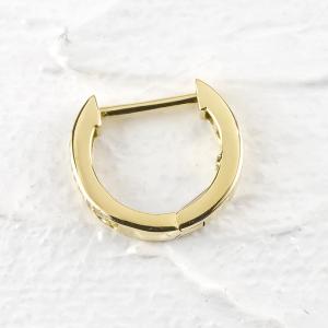 18金 ピアス 片耳 リング ライトブラウンダ...の詳細画像3