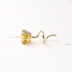 18金 ピアス 片耳 シトリン レディース キ...の詳細画像4