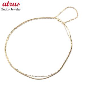 ゴールド ブレスレット 2連 チェーンブレスレット 10金 イエローゴールドk10 マグネットブレスレット カットアズキチェーン CSチェーン 地金 あすつく 送料無料