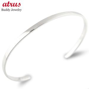 ジュエリー工房アトラス 18金 バングル メンズ 3ミリ幅 ブレスレット