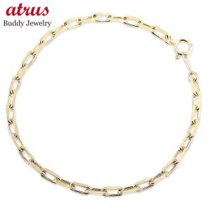 ジュエリー工房アトラス 18金 ブレスレット メンズ 18cm イエロー