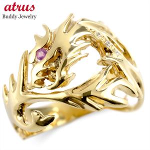 ジュエリー工房アトラス 18金 リング 太め 幅広 メンズ ストレート