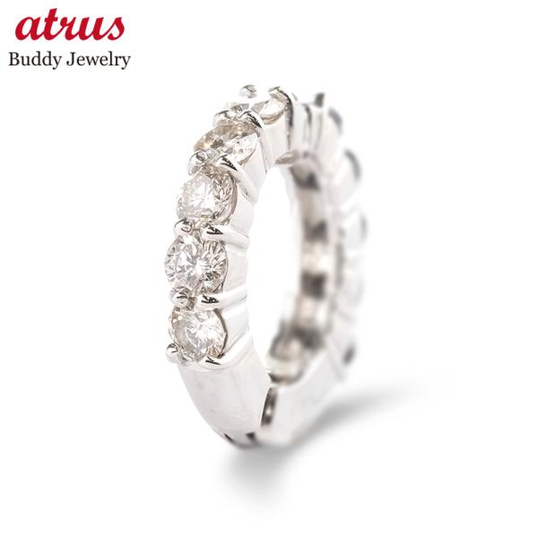 プラチナ ピアリング 正規品 レディース ダイヤモンド ブラックダイヤ 片耳 pt900 フープ 痛...