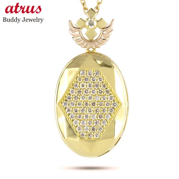 18金 ネックレス メンズ ダイヤモンド ペンダントトップ ゴールド 18k トップ ペンダントヘッ...