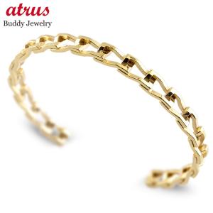 18金 バングル メンズ ブレスレット 太め 幅広 金 ゴールド 18k イエローゴールドk18 シンプル おしゃれ 人気 送料無料 セール SALE