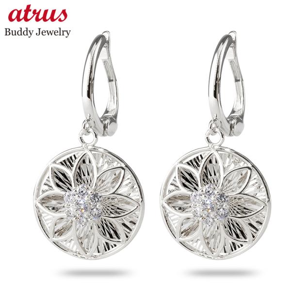 プラチナ ピアリング 正規品 ダイヤモンド レディース 揺れる ゆれる 痛くない イヤリング pt9...