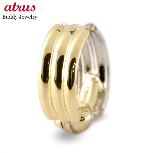 18金 プラチナ ピアリング 正規品 レディース 片耳 イヤーカフ フープ 痛くない イヤリング リ...