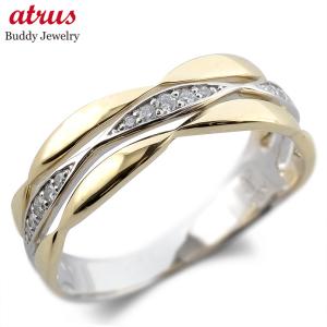 18金 プラチナ リング ダイヤモンド 0.12ct レディース 12.5号 太め pt900 ゴールド 18k ピンキーリング 婚約指輪 おしゃれ あすつく 送料無料 セール sale