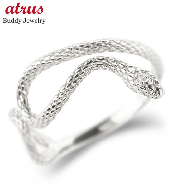 プラチナ 蛇 リング ダイヤモンド 細め お守り pt900 指輪 フリーサイズ ヘビ スネーク へ...