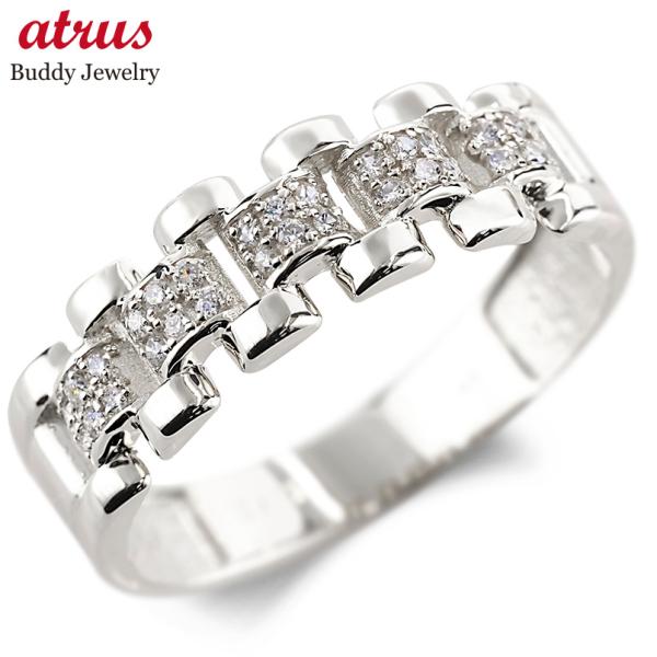 婚約指輪 プラチナ リング ダイヤモンド レディース 太め 幅広 pt900 時計 ウォッチ ベルト...