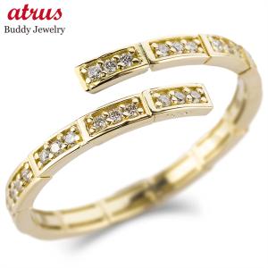18金 リング ダイヤモンド 0.2ct フリーサイズ 形状記憶 簡単着脱 レディース スパイラル ゴールド 18k イエローゴールドk18 あすつく 送料無料 セール sale