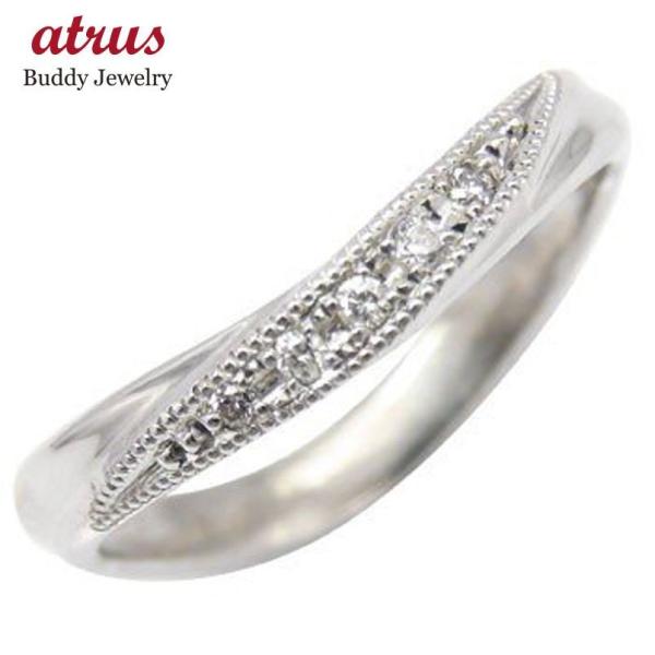 婚約指輪 プラチナ リング ダイヤモンド pt950 指輪 ミル打ち レディース 普段使い 緩やかな...