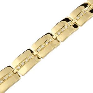 ブレスレット レディース ダイヤモンド ゴールド ダイヤ 0.30ct 幅広 イエローゴールドk10 10金 宝石 送料無料 セール SALE