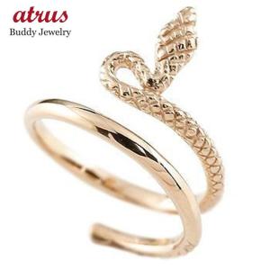 K18スネークリング指輪開運蛇リングダイヤモンドイエローゴールド