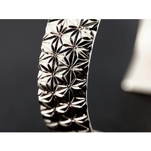 バングル プラチナ ブレスレット メンズ 麻の...の詳細画像2