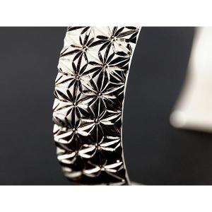 バングル プラチナ ブレスレット メンズ 麻の...の詳細画像2